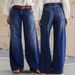 Women's Clothing Plus Size Clothes Retro Plus Size Jeans Wide Leg Casual Fashion Trousers American Style_ecoleips.com