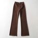 Women's Clothing Blogger High Waist Elastic Bell Bottom Pants Hot Girl Slim Raw Edge Long Jeans_ecoleips.com