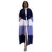Women's Color Block Long Sleeve Shirt Dress Casual Fashion Tie Waist Spring Thin Elegant England Style Dress For Adults_ecoleips.com
