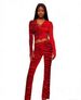 Women's Animal Print Color Block Stretch Sportswear Set With Hooded Jacket And Trousers American Style_ecoleips.com