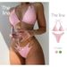 Women's Chain Halter Neck Bikini Sexy Split Design Swimwear For Beachwear Spring Hot_ecoleips.com