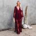 Early Spring Cross-Border Coat European And American Women's Lace Long V-Neck Solid Color Chiffon Summer Dress_ecoleips.com