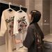 New Korean Style Women's T-Shirt Loose Short Sleeve Printed Summer Base Layer Plus Size Trendy INS Style Spring Outfit Inner Wear_ecoleips.com