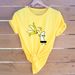 COTTON 100% Hot European And American Funny Banana Undress Short-sleeved Women's T-shirt Tops Oversized T Shirt_ecoleips.com