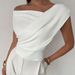 Women's Clothing Women's Solid Color Sleeveless T-Shirt Off-Shoulder Slim Fit Short Top Simple Style Fashion_ecoleips.com