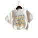European American Style round Neck Short Sleeve T-Shirt Lemon Print Comfortable New Summer Top for Women Cross Border Hot Selling_ecoleips.com