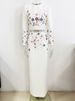 K Two Piece Set Fashion New Heavy Industry Diamond Studded Nail Bead Short Top Slit Long Skirt_ecoleips.com