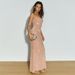 Lu Qiuguo Dress Spring And Autumn High End Dress Transparent Mesh Hot Diamond Sling Long Dress FD0148_ecoleips.com