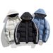 Women's Clothing Hooded Puffer Jacket Winter Warm Quilted Coat With Stripes, Lightweight Polyester Fill, Slim Fit, Zipper Closure, Black/Khaki/Blue_ecoleips.com