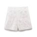 Women's Bohemian Style Lace Embroidery Shirt And Shorts Set Breathable Polyester Crochet Top Casual Vintage Romantic Outfit_ecoleips.com