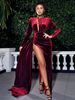 Women's high neck sexy evening gown_ecoleips.com