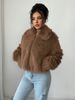 Cross-border European And American Style Elegant And Versatile Fluffy Long-sleeved Coat Jacket Women's Wear 2025 Autumn And Winter_ecoleips.com