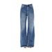 Vintage Washed High-Waisted Straight-Leg Jeans – Button-Front Wide-Leg Denim Pants For Women (Blue, S-XL)_ecoleips.com