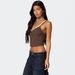 Sweet And Spicy Girl's Lace Trimmed Low-Cut Contrasting Color Double Strap Two-Piece Bow Decorated Camisole_ecoleips.com