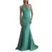 European American Women's Summer New Style Dress Halter Neck Backless Slim Fit Lace Fishtail Banquet Gown_ecoleips.com
