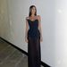 Fashionable Ribbon Strapless, Hip Hugging Dress, Long Skirt, Simple And Fashionable Party Dinner Dress_ecoleips.com