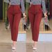 Women's Slim-Fit Polyester Ankle Pants – 12 Trendy Colors | Stretch Comfort | S-XXL | Office To Weekend Versatile Trousers_ecoleips.com