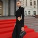 2025 Autumn New Fashion Sexy Hollow Out Waist Pleated High Neck Long Sleeve Dress For Women Wholesale_ecoleips.com