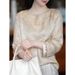 A High-Quality, Knitted Top With Embroidery Details In A Retro Yet Modern Chinese Style, Perfect For Spring And Summer._ecoleips.com