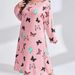 Aria Basics Aria Basics 2025 European And American Plus Women Sleeve Butterfly Heart Leopard Print Off Shoulder Large Size Long_ecoleips.com