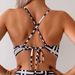 Women's Abstract Maze Print One Piece Swimsuit Deep V Backless Slimming Strappy European American Style Clearanced Sale_ecoleips.com