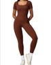 Women's Slim Fit Hip Lifting Jumpsuit Sexy Short Sleeve Fashionable Spring/Summer Romper_ecoleips.com