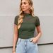 Women's Clothing High Collar Double Layer Mesh Short Sleeve Top_ecoleips.com