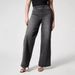 Women's Clothing Wide Leg Mid Waist High Elastic Waist Washed Jeans_ecoleips.com