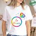 French Girls Bachelorette EVJF Party T-Shirts Rainbow Diamond Ring Graphic Future Bride Team Short Sleeve Tees For Bridal Shower_ecoleips.com