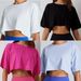 Women's Clothing Summer Sports Style T-Shirt Running Fitness Short-Sleeved Yoga Crop Top_ecoleips.com
