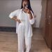 Women's Style Long Sleeved Shirt And Trousers Set Wrinkled Collar Cardigan Clothing_ecoleips.com