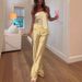 French Style Lace-Trimmed Sleeveless Crop Top & High-Waisted Wide-Leg Pants Set For Women, Elegant Two-Piece Outfit_ecoleips.com