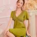 Temperament Dress Nightdress Lace Princess Nightdress Cute Sweet White Pajamas V Tie Chest Pad_ecoleips.com
