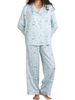 Women's Long Sleeved Printed Home Wear Trousers Set Comfortable Casual Autumn Fashion Front Opening Design_ecoleips.com