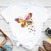 European And American Cross-border Foreign Trade Wholesale Clothing Cartoon Butterfly Round-neck Plus-size Short-sleeve_ecoleips.com