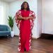 Plus Size Boho Maxi Dress With Ethnic Print - Flowy V-Neck Satin Kaftan For Women, Elegant Loose Fit Long Dress With Batik Pattern_ecoleips.com