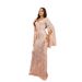 Women's Clothing Elegant V-Neck Long Sleeve Sequin Mermaid Evening Dress - High Waist Bodycon Formal Gown For Wedding, Banquet & Party (Light Pink)_ecoleips.com
