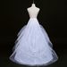 White Petticoat Slip With Double Hoops & Triple Layers For Wedding Dresses, Ball Gowns, And Lolita Fashion – Elegant Bustle & Train Support_ecoleips.com