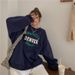High-end Round-neck Sweatshirt 2025 New Spring And Autumn Thin Style Without Hood Printed Loose Ins Trendy Top For Women_ecoleips.com