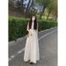 Spring Black Suspender Long Dress 2025 New Style For Women In Spring And Autumn, Sleeveless Knitted Long, Short, Summer_ecoleips.com