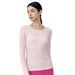 Women's Seamless Knit Yoga Wear Long Sleeve Round Neck Slim Fit High End Running Fitness Sports Top Polyester_ecoleips.com