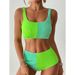 Women's Clothing High-Waisted Bikini Confidence Set – Sexy Two-Piece Swimsuit With Solid Colors (S-XL, 4 Colors)_ecoleips.com