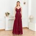 Women's Clothing V Neck Sequined A Line Evening Dress For Women Style Halter Neck Bridesmaids Parties Weddings_ecoleips.com