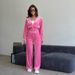 Women's Long Sleeve Hooded Cardigan & Elastic Trousers Set – Street Style Loungewear For Casual Comfort_ecoleips.com