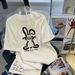 Women's Trendy plus Size Brushed Rabbit Short Sleeve Top Loose Fit Summer T-Shirt Early Spring New Style_ecoleips.com