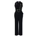 Women's Clothing Collar Sexy Fashion Chain Casual Wide Leg Jumpsuit_ecoleips.com