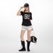 HeyHenry Women's Asymmetrical Print Top Short Sleeve Slim Fit Trendy T-Shirt Hot Girl Summer Niche_ecoleips.com