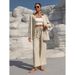 Plus Size Women's Loose Two Piece Set Solid Color Fashionable Spring Autumn Mid Length Apricot Blue Black Clothing_ecoleips.com