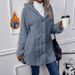 Autumn/Winter Hooded Solid Color Buttoned Long-Sleeved Casual Jacket_ecoleips.com