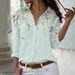 Women's 3D Digital Print Long Sleeve Shirt Urban Temperament Lady Top European American Foreign Trade Fashion_ecoleips.com